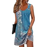 Disamer Summer Dresses for Women 2026 Sundresses Sleeveless Beach Swimsuit Cover Ups Spring Casual Tank Tshirt Sun Dress