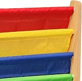 Hyfive Kids Bookshelf 4 Tier Colourful Fabric Sling Shelves 62x26.5x60.5cm view 8