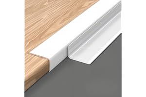 Metal Stair Nose Molding, L Shape Aluminum Tile Edge Trim, Anodized Aluminum Corner Protector for Tile, Floor & Wall, Rustpro