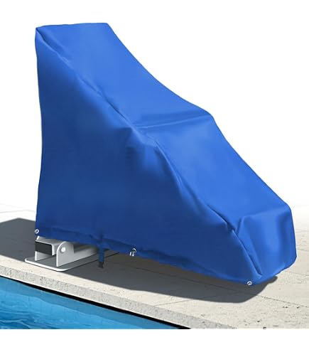 Lametta Pool-Liftstuhl-Schutzhülle – 600D Wasserdicht, 121x152x121 Cm, Mit Aufbewahrungstasche, Schwarz