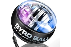 Gyro Ball of Wrist Trainer, Auto-Start Torqueball with LED Lights for Fitness Wrist Exerciser, Power Wrist Ball for Strengthe