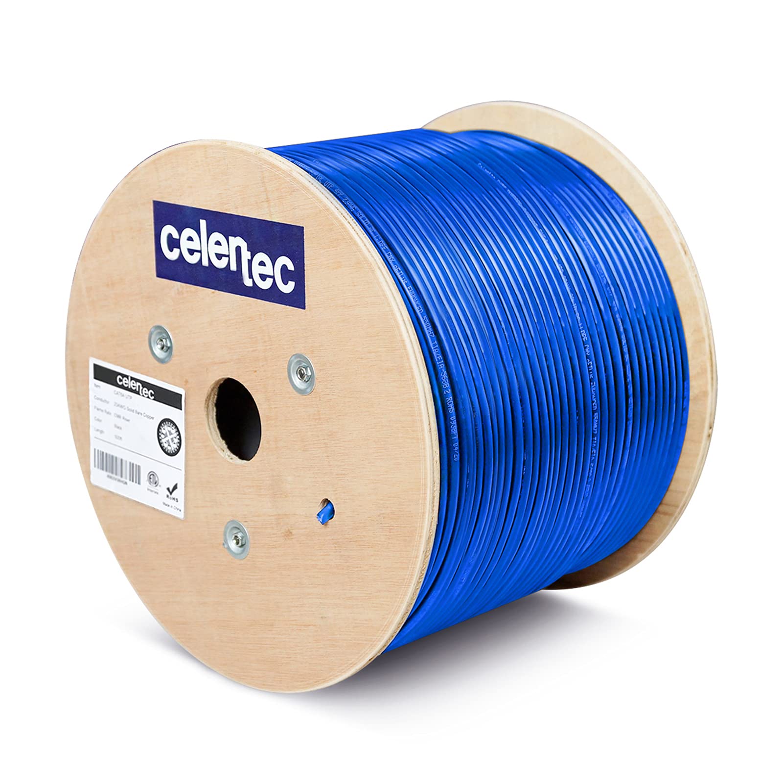 celertec CAT6A Ethernet Cable, 500ft, 23AWG Solid