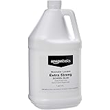 Amazon Basics All Purpose Washable School White Liquid Glue, Extra Strong, Great for Making Slime, 1 Gallon Bottle, 2-Pack