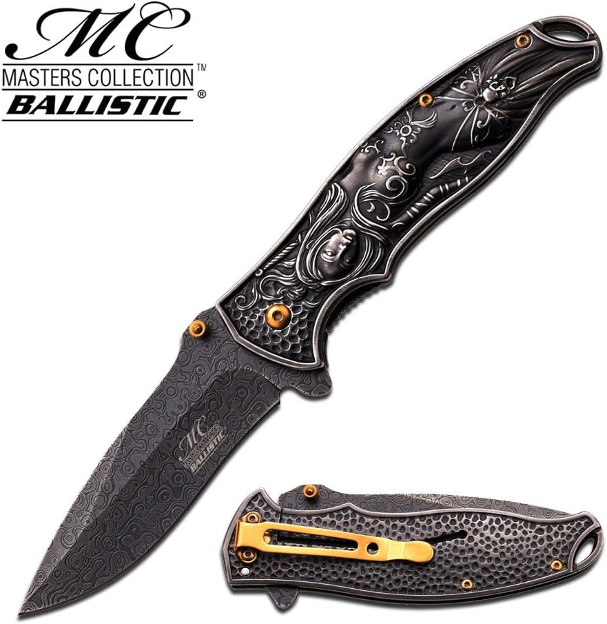 MC-A019SW MC cufv6yoiu MASTERS COLLECTION SPRING ASSISTED KNIFE ffask ekwlq dkw345 ttv1sw4aw ghjdka1 SPRING ASSISTED "3.5""" 3MM THICK BLADE, 57lp1rc3x6 ymf1gltw STAINLESS STEEL STONEWASHED ETCHED BL