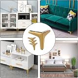 LOLYSIC 8 Pcs Gold Metal Furniture Legs 13cm Heavy Duty Triangle view 7