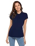 Concep Womens Solid Chiffon Blouse Top Twist Mock