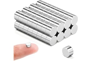 Junarter 60Pack Small Magnets Mini Multi-use Refrigerator Small Neodymium Fridge Magnets 5mm x 3mm Office Magnet for Whiteboard Kitchen Dry Erase Magnet