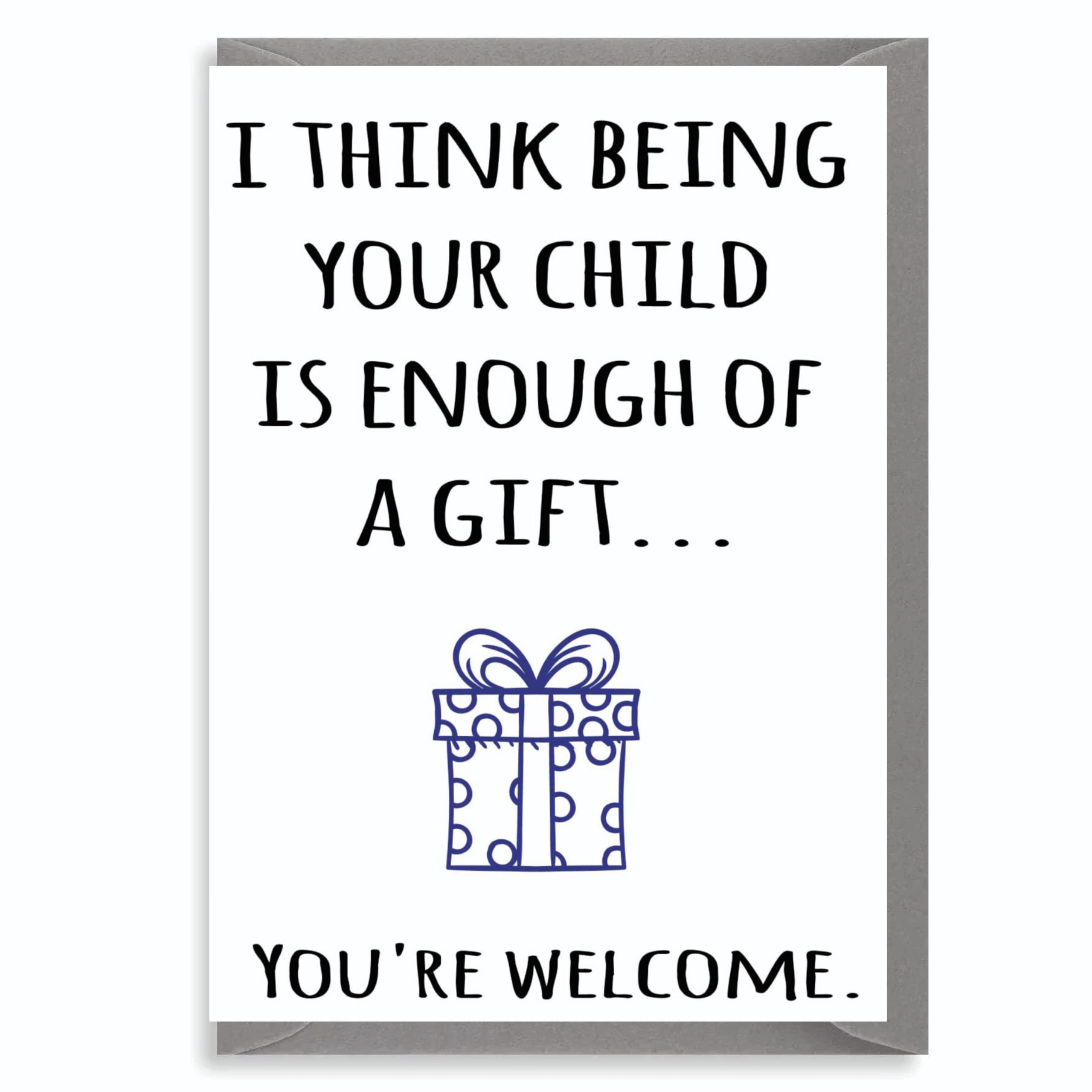 Funny Card From Son Daughter Mum Dad Parent Birthday Thank You Humour Joke Sarcastic Banter C15