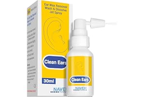 NAVEH PHARMA® CleanEars | Fast-Acting Ear Wax Removal Spray | Breaks Down & Dissolves Earwax in Just 1 Treatment | Clinically Proven to Be 300% More Effective W/Mineral Oil | Gentle & Safe | 1 Fl Oz
