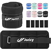 Adjustable Ankle Weights for Women Men 1/2/3/4/5/6/8/10/12/20 LBS 1 Pair Wrist Leg Arm Weights with Removable Weight Strength Training Weight for Walking Running Fitness Physical Therapy