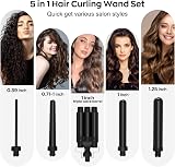 janelove 5 in 1 Hair Curler Set with 3 Barrel Waver 10-32mm Ceramic view 2