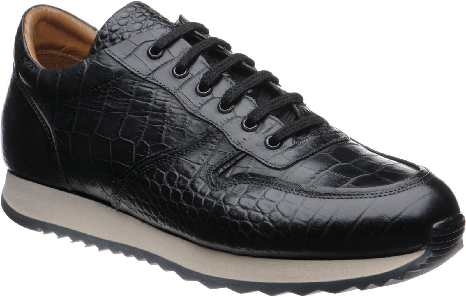 Estoril Trainers in Black Croc