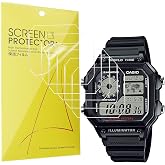 Lamshaw AE-1200WH Watch Screen Protector, [6 Pack] Full Coverage TPU Clear Film Compatible with AE-1200/AE-1300/AE-1200WH (6 PACK)