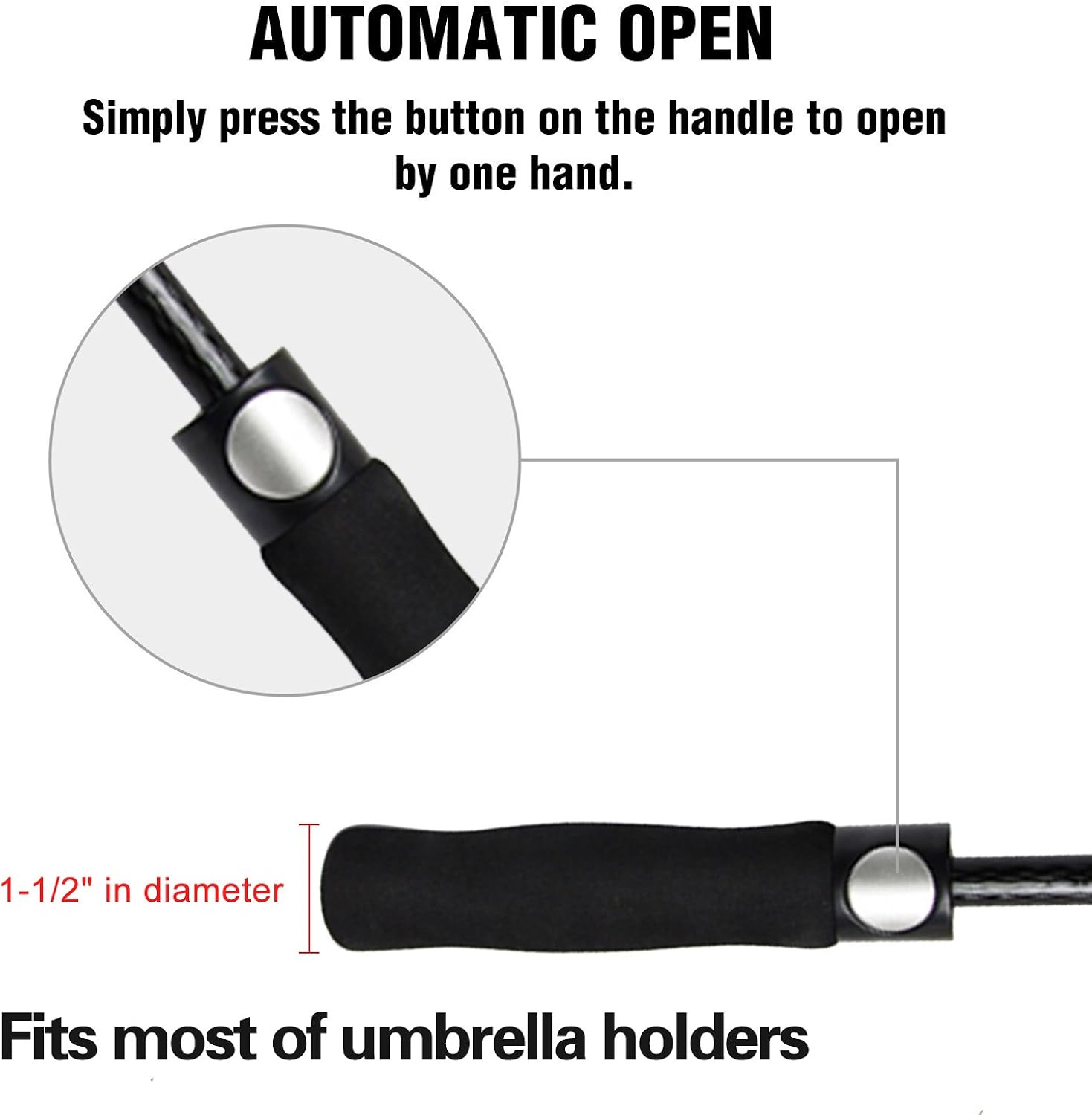 ACEIken Golf Umbrella Large 58/62/68 Inch Automatic Open Golf Umbrella Extra Large Oversize Double Canopy Vented Umbrella Windproof Waterproof for Men and Women : Clothing