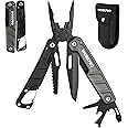 WORKPRO Multitool-11 in 1 Multitool Pliers with Pocket Clip and Sheath-EDC Multi Tool Knives with Safety Lock-Camping Tools Pocket Knife with Screwdriver Saw Blade Wire Cutter and Bottle Opener