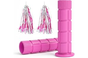 SAPLIZE Bike Handlebar Grips, for Kids Girls Boys Bikes, Balance Bikes, Road Bikes and Sctoors, Length 4.9", Soft and Comfortable