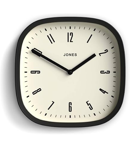 Amazon.com: JONES CLOCKS® Sprite wall Clock | Modern Retro Rounded