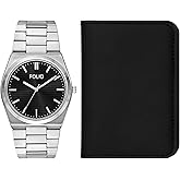 Folio Men's Three-Hand Silver-Tone Watch (Model: FMDFL6076)