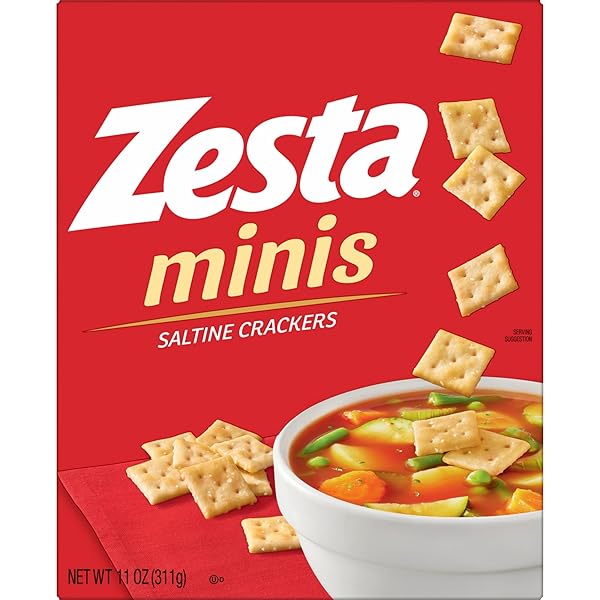 ZESTA MINIS SALTINE CRACKERS, SOUP CRACKERS, LUNCH SNACKS, ORIGINAL, 11OZ BOX (1 BOX)