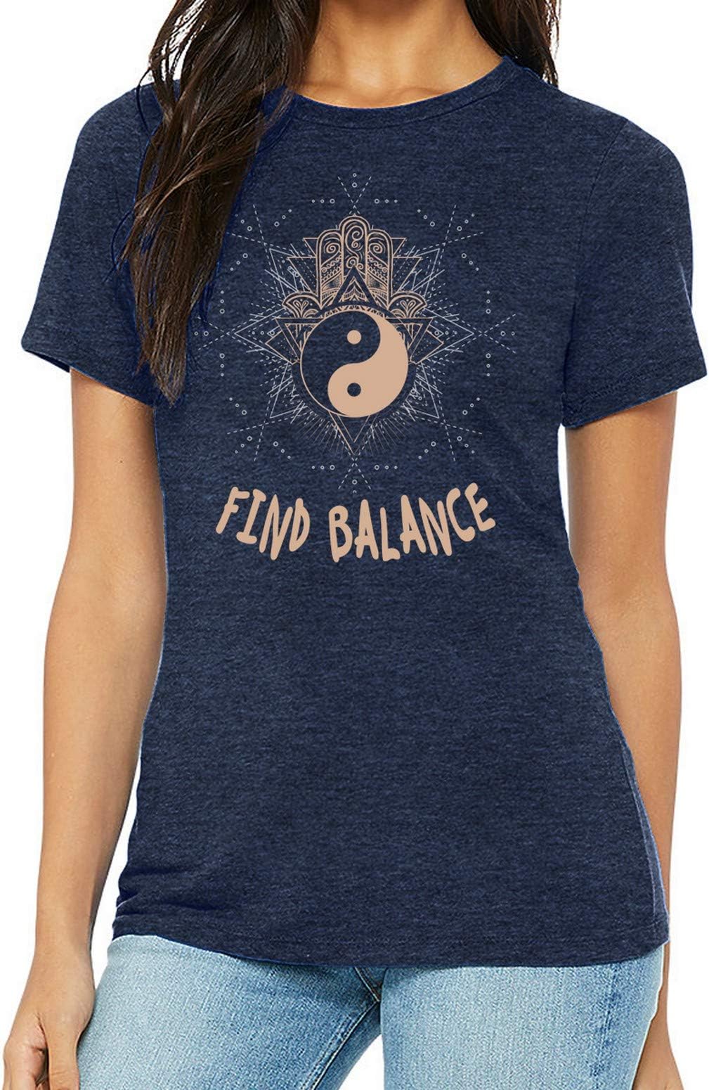 Vintage Meditation Triskelion Triskele Zen Lotus Flower Hamsa Namaste Yoga Tshirts for Women