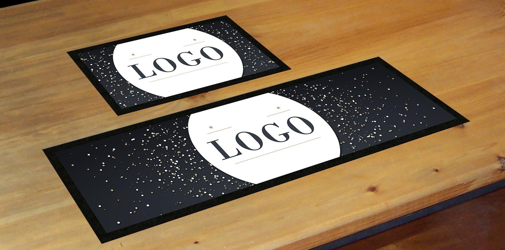 Personalised Your Logo Sprinkle Bar Mat Runner Ideal for Pub Club Bar (88x25)