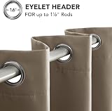 Deconovo Eyelet Curtains 2 Panels Taupe 42 x 54 Inch Thermal Insulated view 7