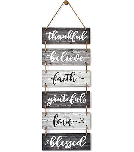 Plaque Murale En Bois Décorative 'Love Each Moment' - Rouge, Blanc, Or