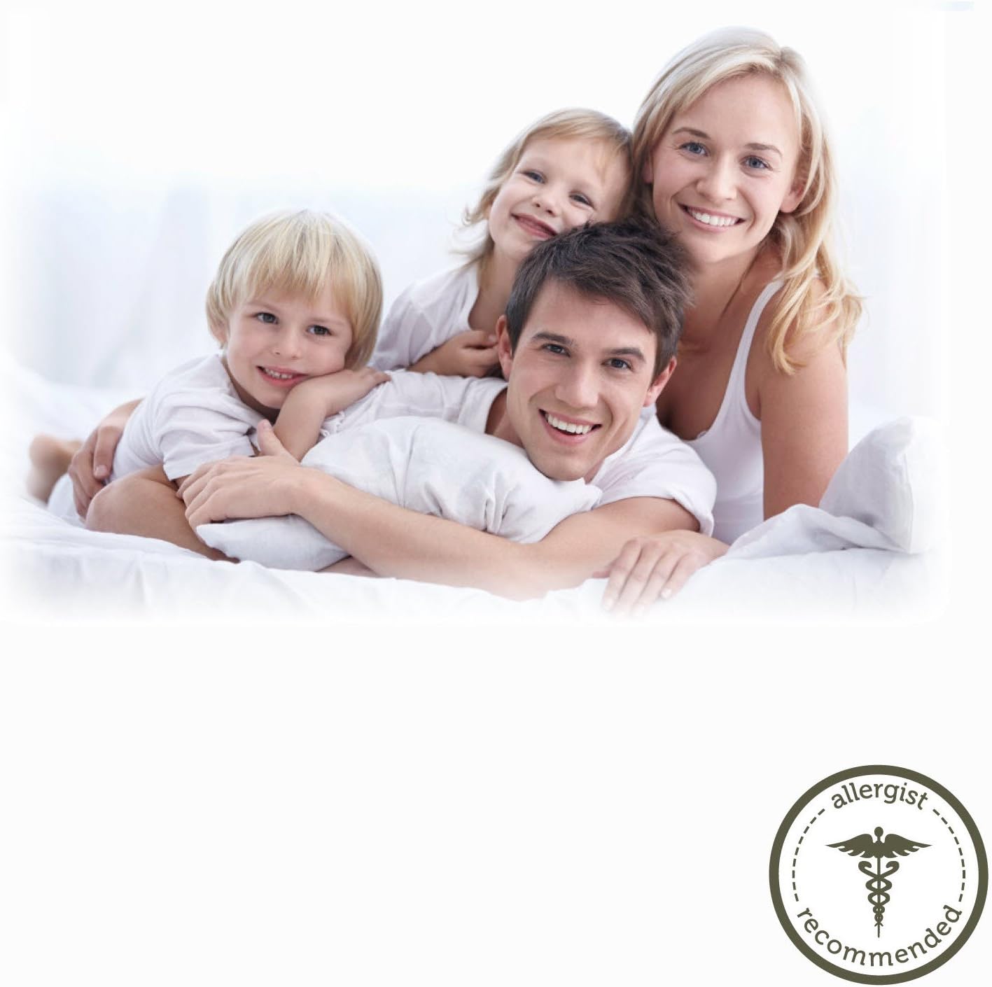 AllerEase 100% Cotton Allergy Protection Medium Density Body Pillow - Breathable, Hypoallergenic Fiber Fill, Prevents Buildup of Dust Mites and Household Allergens, Allergist Recommended, 20" x 54": Home & Kitchen