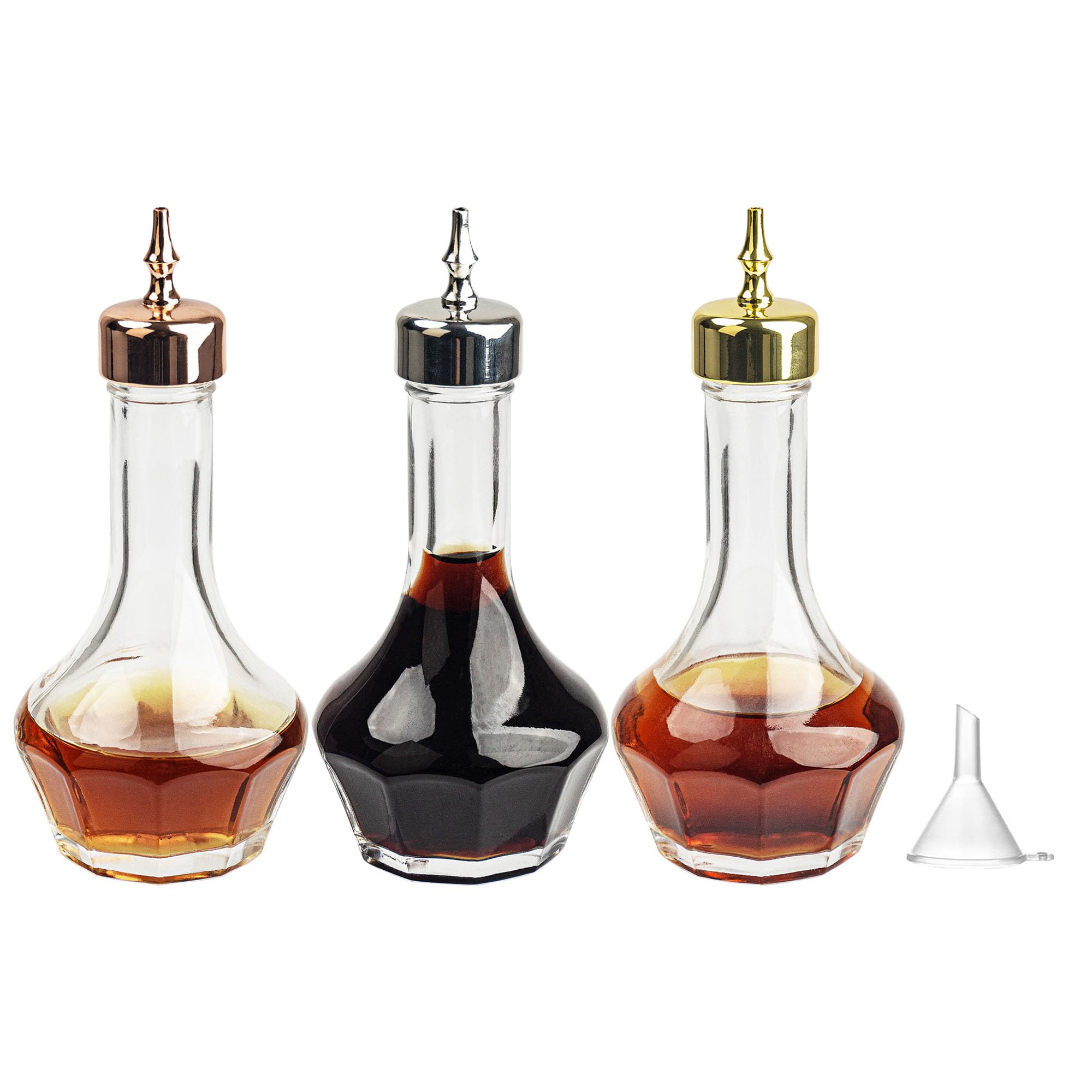Photo 1 of USEAMIE Bitters Bottle Set of 3, Glass Dasher Bottle 1.7oz, Decorative Professional Bar Tool for Cocktail Great for Bartender Home Bar Restaurant with Alloy Cap