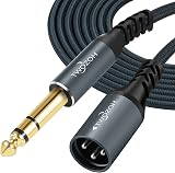 Twozoh Jack 6.35mm to XLR Male 3Pin 10M Guitar Cable Braided HiFi