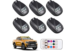 Solar Car Roof RGB Strobe Light with Remote Control, Solar Car Roof Lights, No Drill Waterproof 8 Colors Wireless LED Strobe 