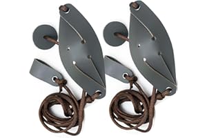 Hikoun Leather Throwing Sling Old-Fashioned Slingshot Shepherd Sling Handmade Paracord