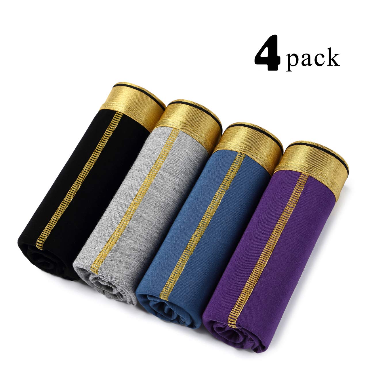 BRIGHT GG Boxer Briefs Mens Underwear Men Pack Soft Modal Healthy Breathable Underwear (L, 2)