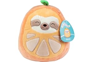 Squishmallows 8" Simon The Orange Sloth Plush - Officially Licensed Kellytoy Plush - Collectible Soft & Squishy Stuffed Animal Toy - Add Simon to Your Squad - Gift for Kids, Girls & Boys - 8 Inch
