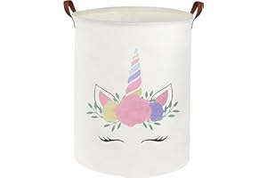 DDBASKET Unicorn Laundry Basket Kids Hamper for Boys and Girls - Unicorn Baby Nursery Room Decor Toy Storage Bin Organizer