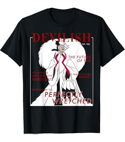 Amazon.com: Disney Villains Cruella de Vil Speed Demons T-Shirt