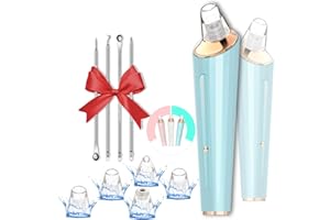 DIYTHINKER Blackhead Remover Pore Vacuum,Newest Upgraded USB Rechargeable Facial Pore Cleaner Blackhead Removal Kit with 3 Suction Power,5 Probes Black Head Extractions Tool for Women & Men (Viridis)