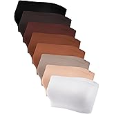 Bencailor 8 Pieces Bandeau Top for Women, Strapless Tubes Non Padded Seamless Bralettes Stretchy Sports Bra