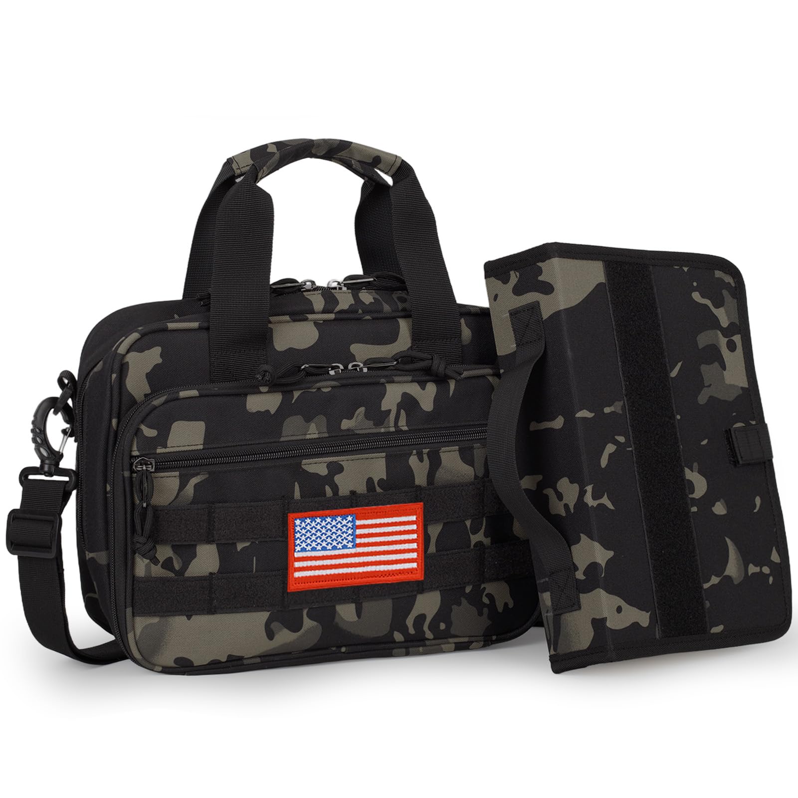 Photo 1 of ATRIPACK Tactical Large Bible Cover for Men,Double Layer Bibles Bag With Detachable Book Carrying Case, Covers for Bible Organizer with Zippered Pockets,Church Case with Handle.