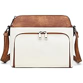MASINTOR Crossbody Purse Bags for Women, Multi-Pocket Soft Leather Shoulder Purse with Tassel, Lightweight Travel Handbag