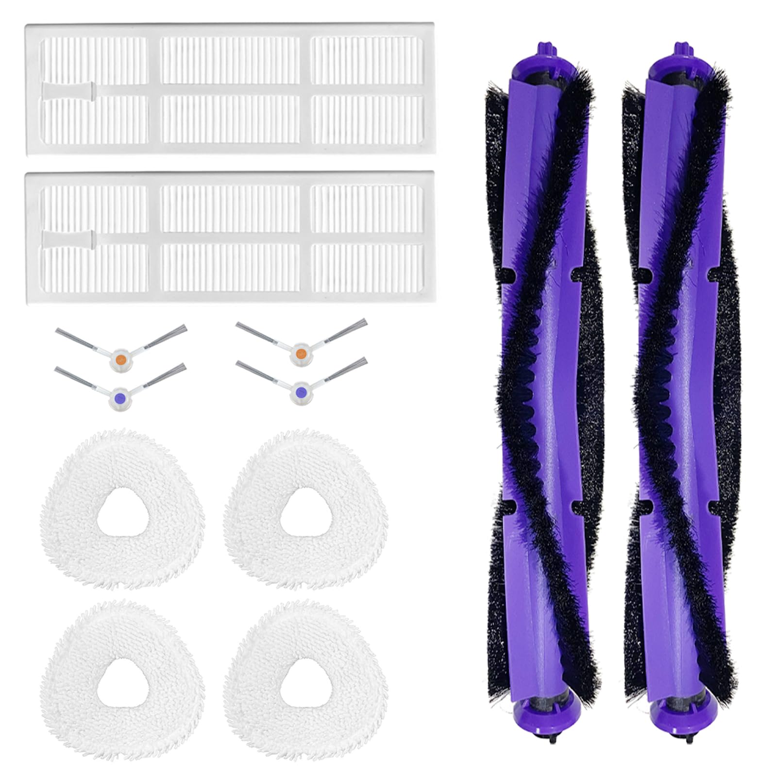 Photo 1 of Aerqvix Accessories Replacement for Narwal Freo Robot Cleaner Vacuum Accessories Set 2X Brush 2X Filter 4X Mop 4 SideBrush