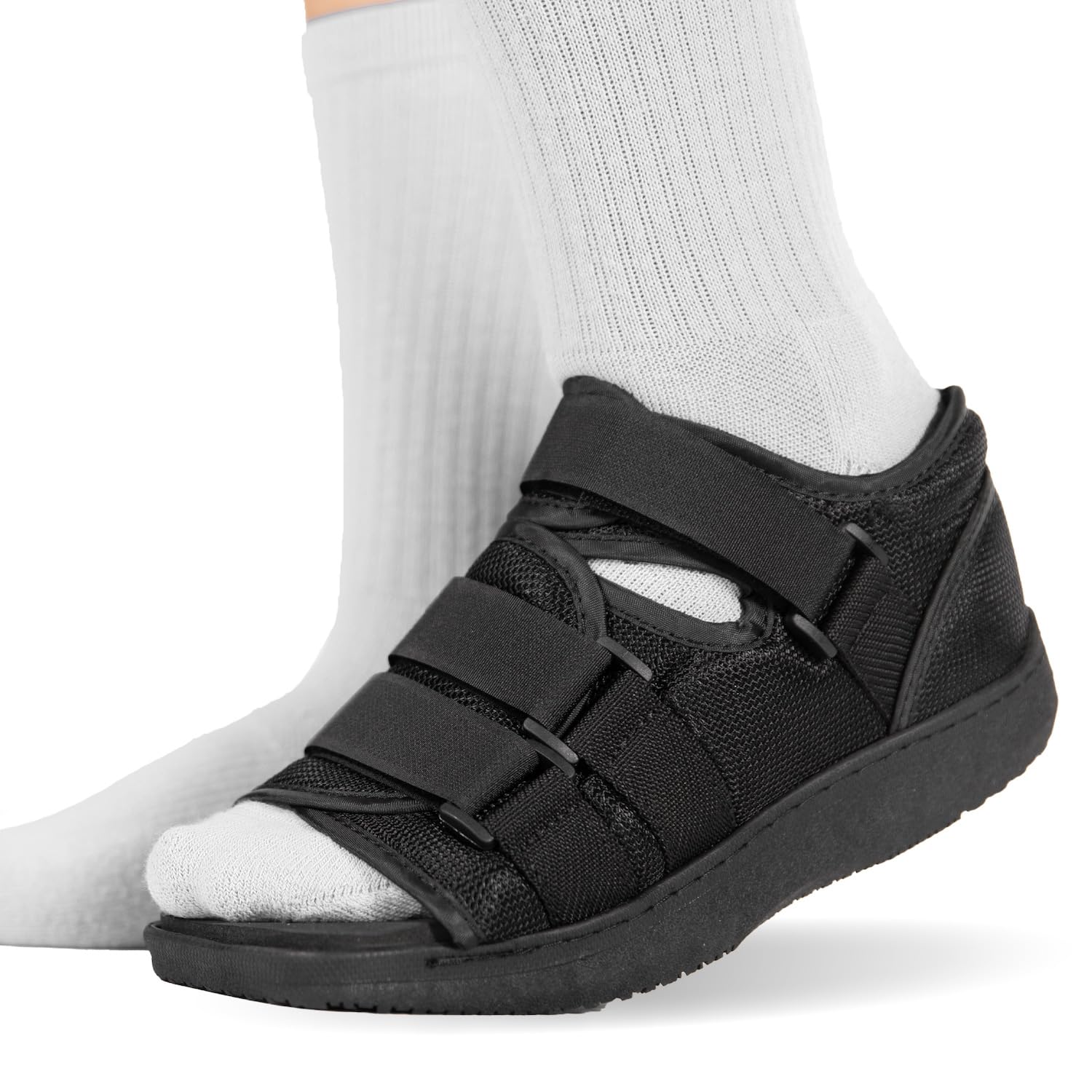 BraceAbility Post Op Shoe Foot Brace - Orthopedic Surgical Cast Shoe for Broken Toes, Injured Foot Protection, Stress Fracture Recovery Medical Boot for Men and Women - FSA HSA Eligible (M - Male)