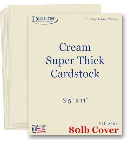 Amazon.com : Heavyweight Natural Cream Cardstock 8.5