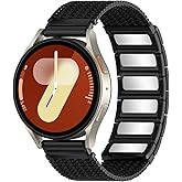 SHANGPULE Magnetic Metal Bands for Samsung Galaxy Watch 7 6 5 4 40mm 44mm/Watch 6 Classic 43mm 47mm/5 Pro 45mm/4 Classic 42mm 46mm, 20mm Stainless Steel Braided Replacement Watch Band for Men Women