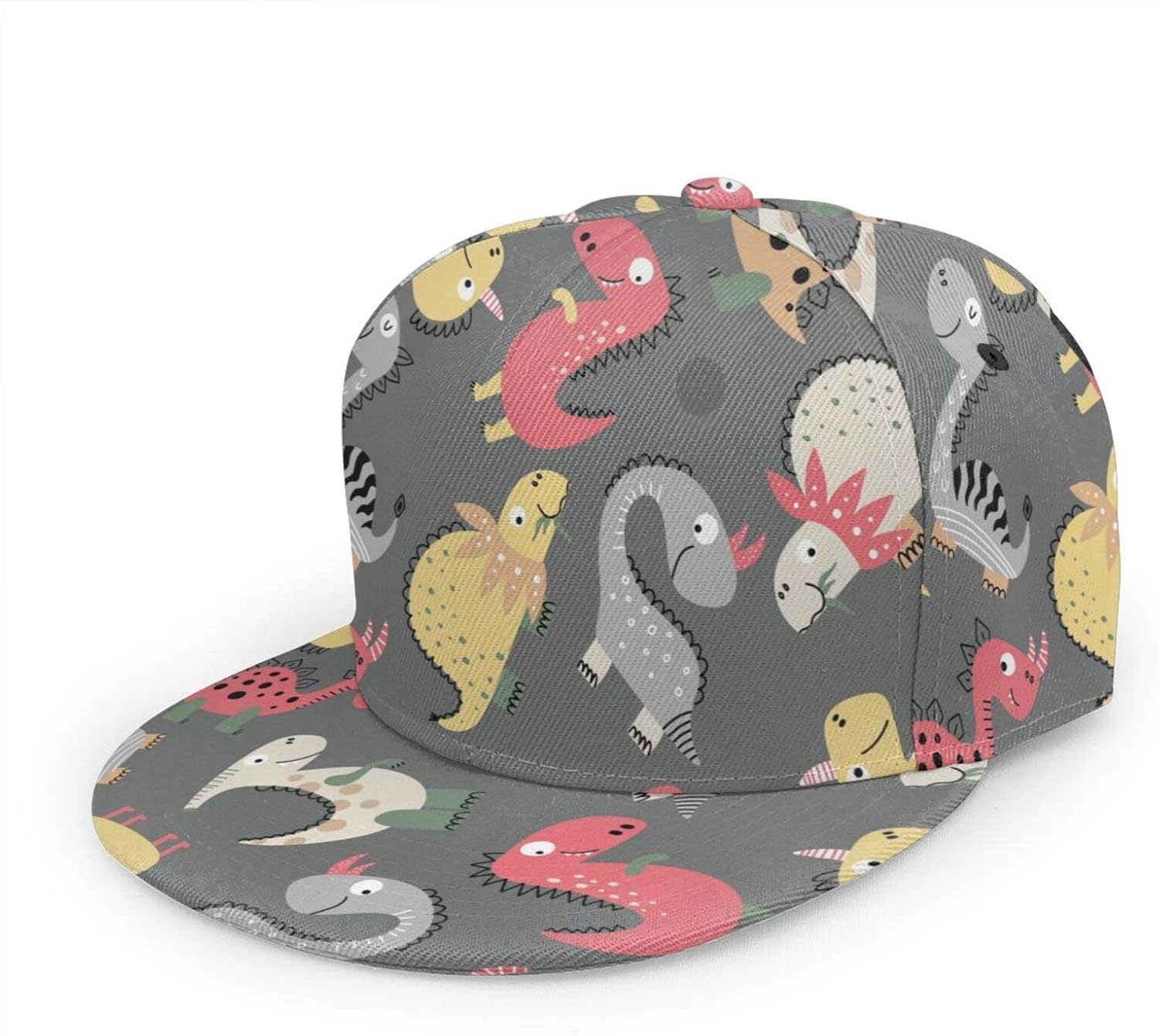 IBILIU Funny Dinosaurs Hat Baseball Cap for Women Men,Jurassic Dino Kids Fashion Gray Hip Hop