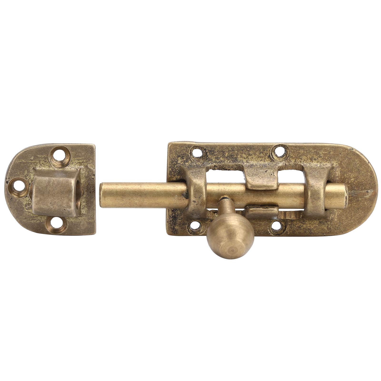 Vintage Brass Door Latch Sliding Latch Sliding Bolts Door Latch Sliding Lock with Screws Window Bolts Buckle Sliding Lock for Home Hardware Tools