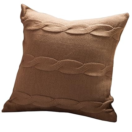 Amazon Com Mhb Square Funky Knitting Cotton Throw Pillow Case