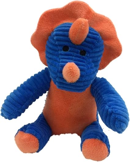orange triceratops plush