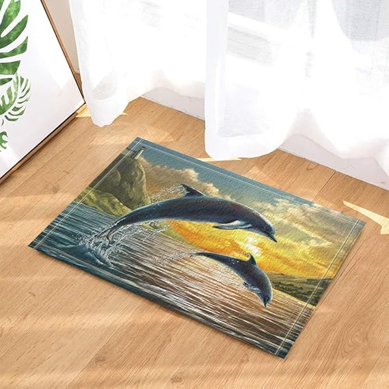 Alfombrilla de baño para exteriores y exteriores con diseño de dos