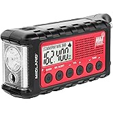 Midland - ER310, Emergency Crank Weather AM/FM Radio - Multiple Power Sources, SOS Emergency Flashlight, Ultrasonic Dog Whist